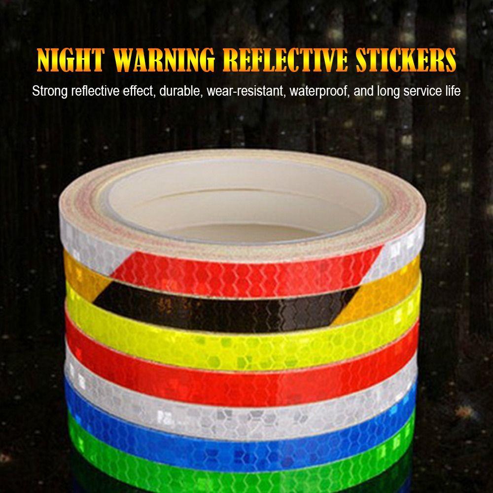 TOP Tape Tape Tape Reflektif Sepeda Film Self Adhesive Warning Tapes Stiker Reflektif Strip Peringatan Keselamatan