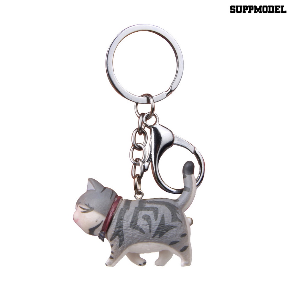 [SM Auto] Mini Lucu Kartun Chubby Model Kucing Gantung Mainan Gantungan Kunci Keychain Tas Liontin