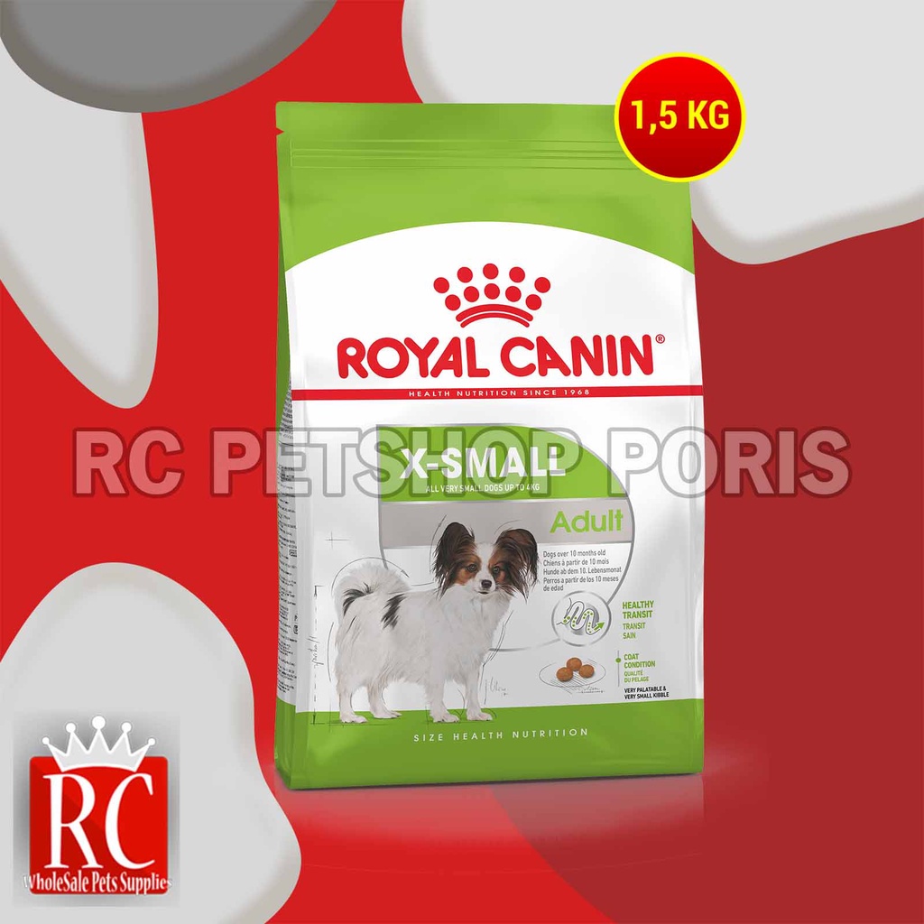 Makanan Anjing Royal Canin X-Small Adult 1,5 Kg / Xsmall X Small 1,5Kg
