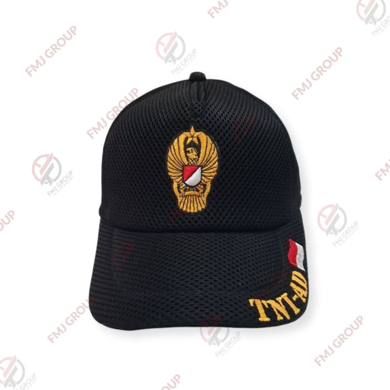 Topi Tactical / Lapangan Bordir TNI AD bahan Doublemesh