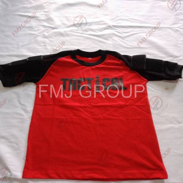 FMJ GROUP - Kaos Anak Tactical/Blackhawk Hitam, Merah Katun Combed