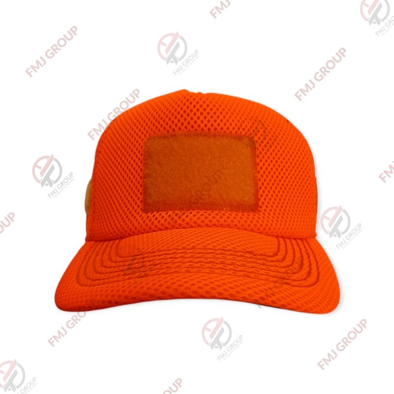 Topi Jaring Doublemesh Oren / Topi Baseball Jaring Damkar Oren