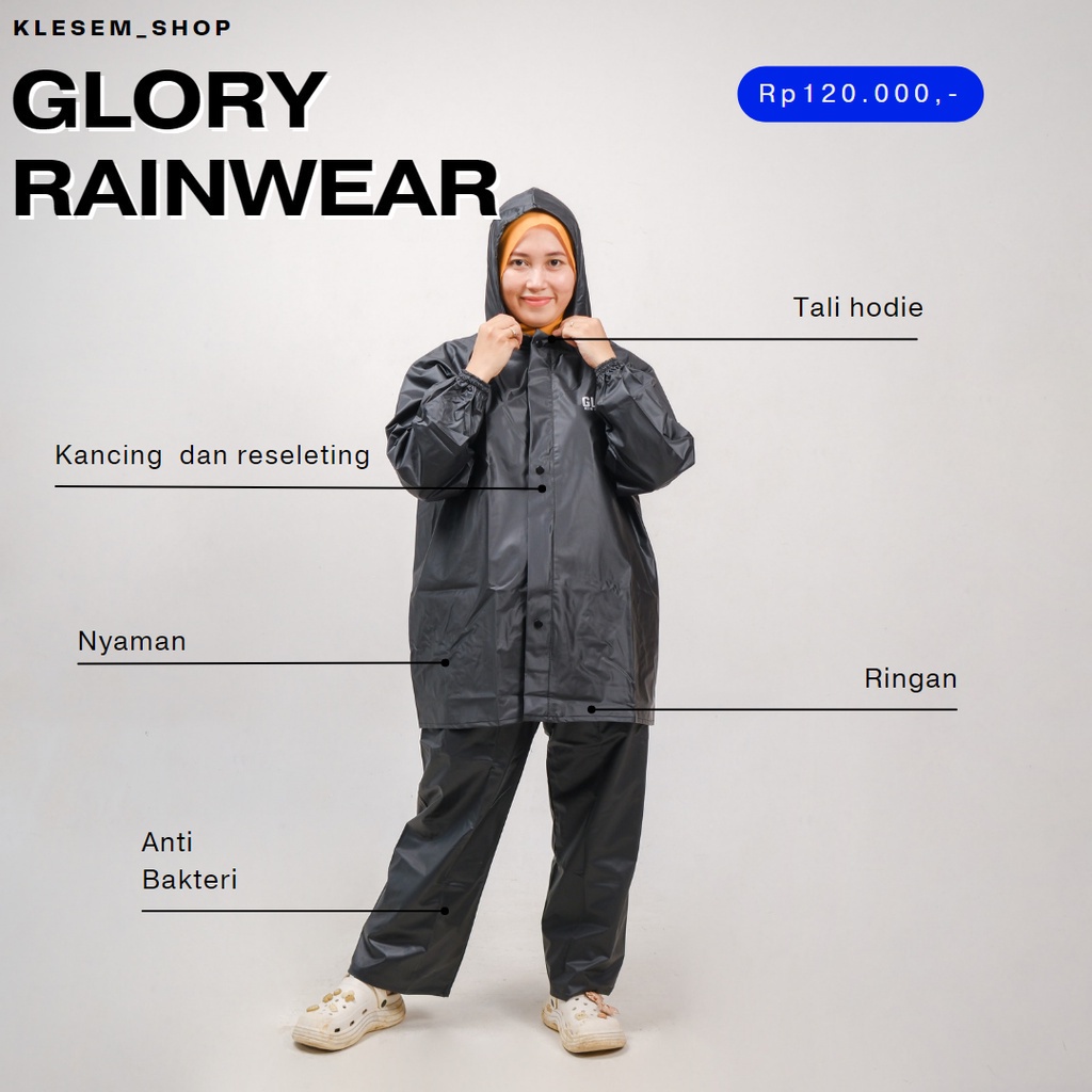 [TERMURAH] JAS HUJAN, RAINCOAT Terbaik Pria Wanita By GLORY Anti Rembes Awet Dan Tahan Lama