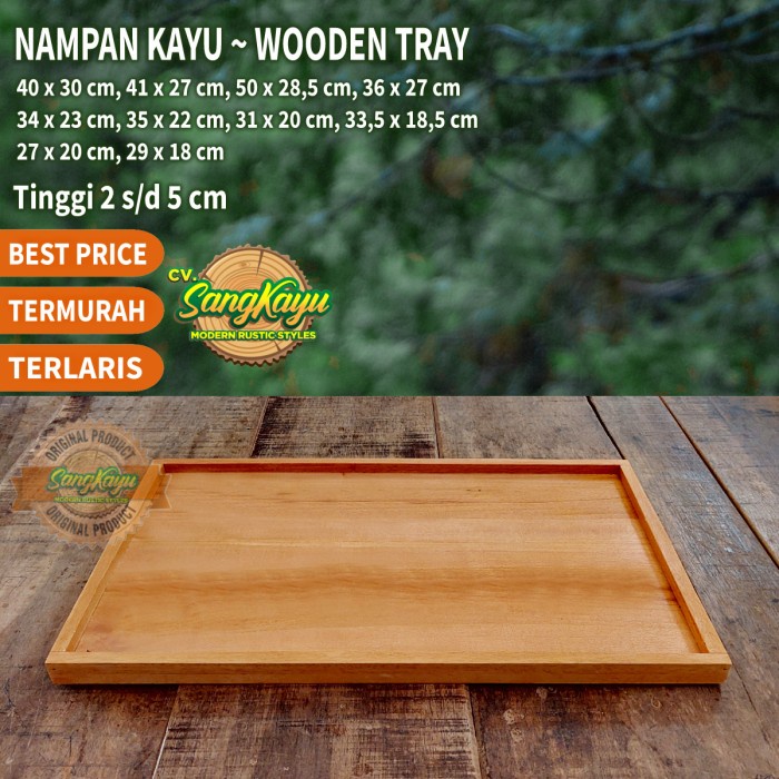 SangKayu Nampan Kayu Nampan Tray Kotak Seserahan Baki Kayu Kotak Penyimpanan