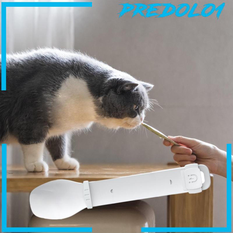 [Predolo1] Cat Strip Squeezer Kitty Treat Dispenser Alat Untuk Makanan Basah Sendok Makan Hewan Peliharaan