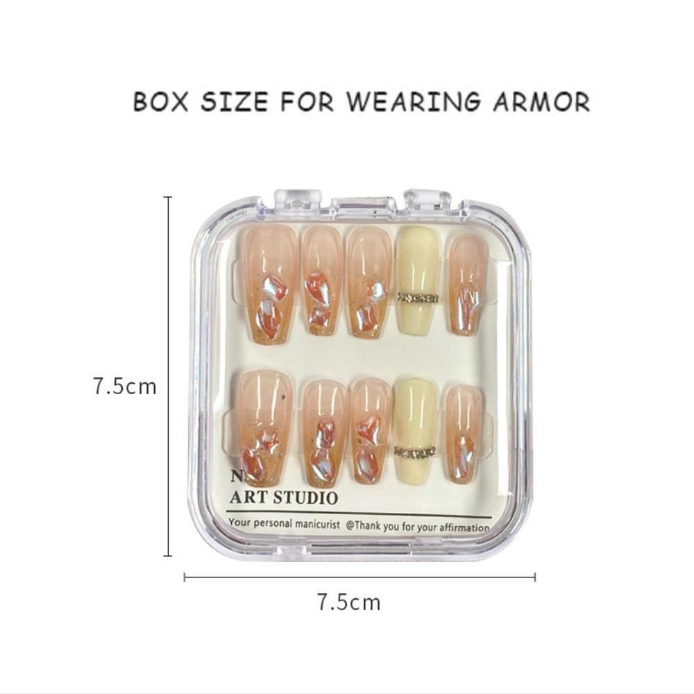 Needway Kotak Display Paku Portable Transparan Square Fillet Packing Box Kotak Hiasan Kuku