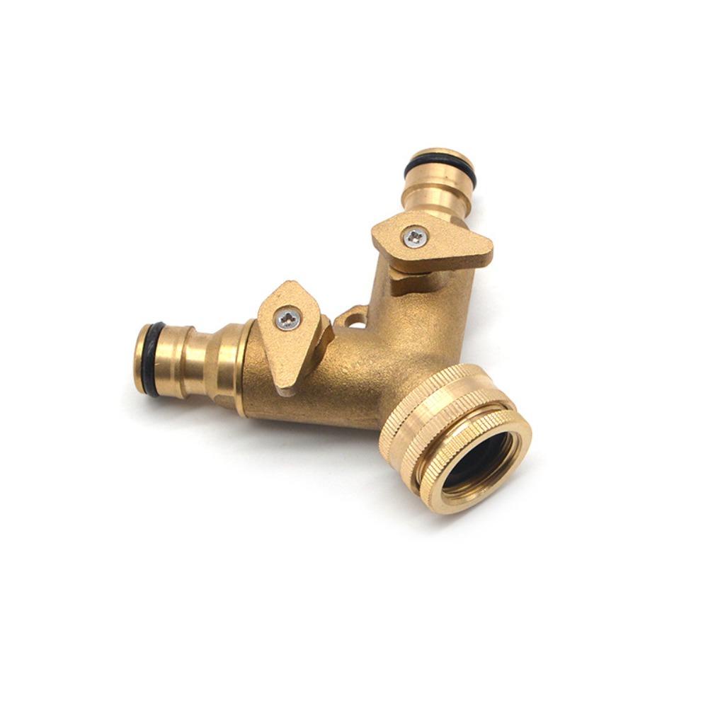 CHOOKYY Chookyy Selang Pipa Valve Splitter3/4 Inch 2-Way Tap Water Splitter Aksesori Taman Quick Connector