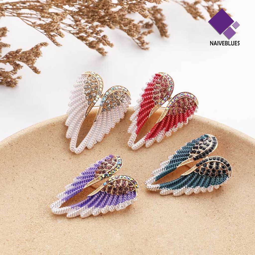 &lt; Naiveblues &gt; Bros Pin Berlian Imitasi Bentuk Geometris Electroplating Temperamen Pakaian Yang Serasi Klasik Malaikat Lady Brooch