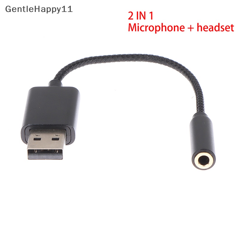 Gentlehappy 2in1 USB Ke 3.5mm Jack Sound Card Plug Adaptor Audio Suara Untuk PC Laptop id