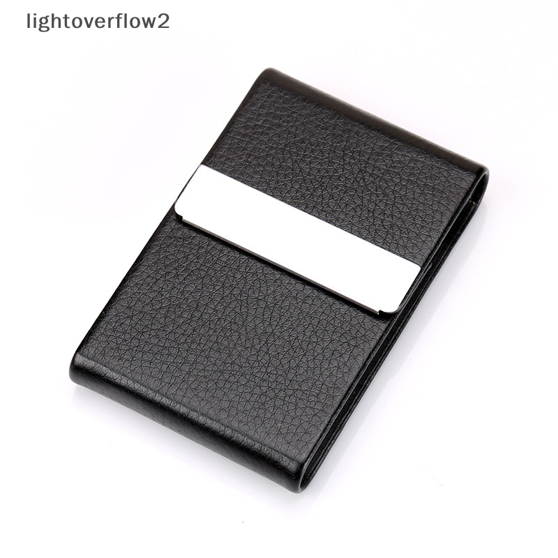 [lightoverflow2] Tempat Kartu Nama Case Card Bag Cortex Stainless Steel Anti Tekanan Tahan Air Kotak Metal Fashion Individuality Clam Case [ID]