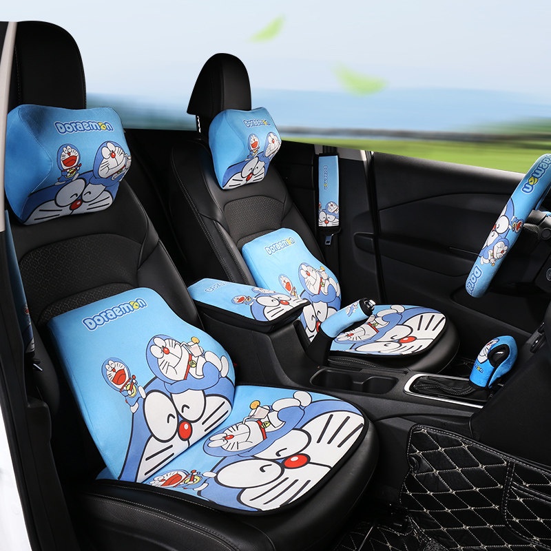 Car cartoon Dingdang cat headrest lumbar support, car cute pink pig pillow lumbar support, Bantal Kursi Mobil headrest Bantal Pelindung Leher