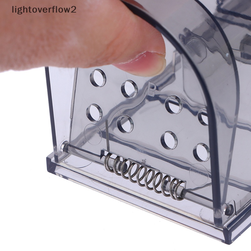 [lightoverflow2] Smart Self-locking Mouse Trap Safe Firm Transparan Rumah Tangga Penangkap Tikus [ID]