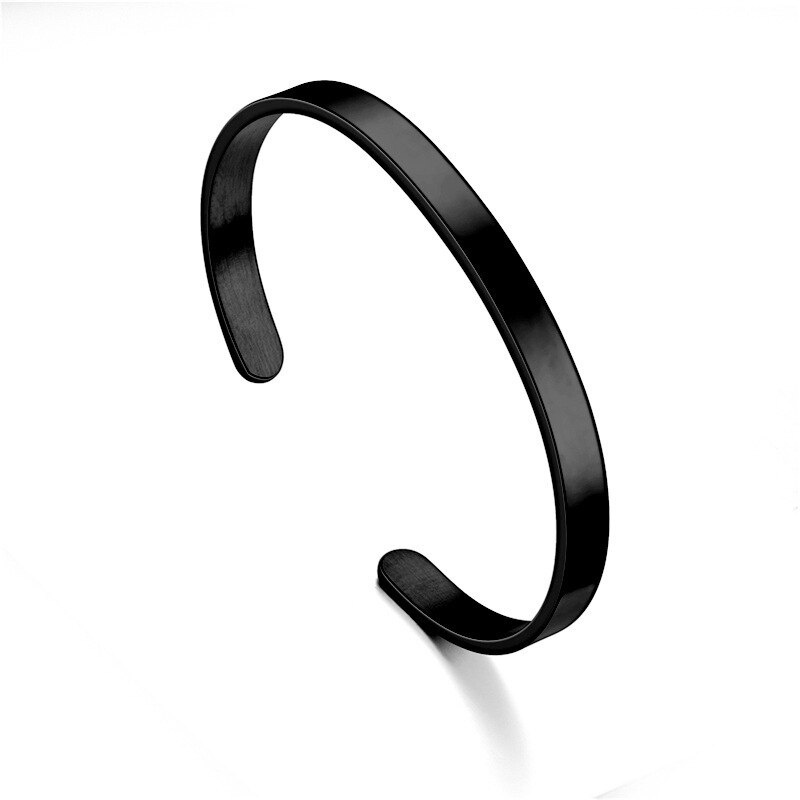 Gelang Cuff Stainless Steel Fashion Minimalis Untuk Pria Pasangan Yang Sesuai Dengan Pesona Gelang Hadiah Mens Daily Jewelry