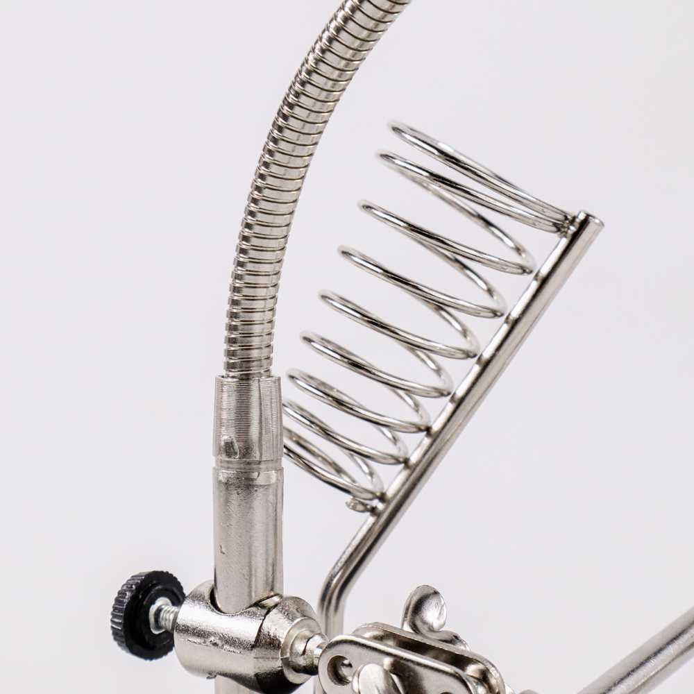 Taffware Alat Pegangan Solder Helping Hand Kaca Pembesar LED