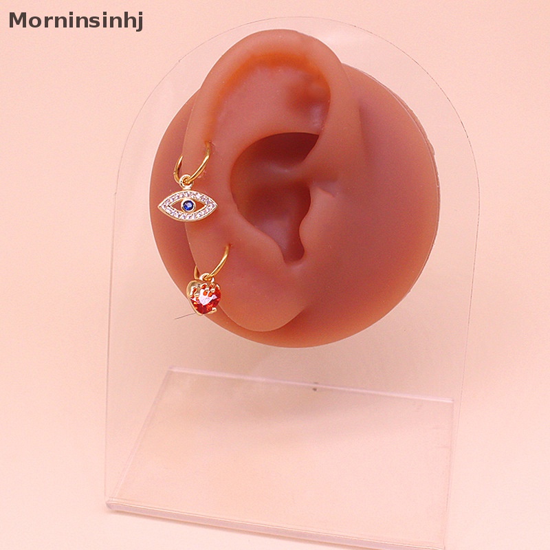 Mornin Cincin Hidung Kupu-Kupu Berbentuk Hati Sayap Bulan Cincin Perut s Anting Mata Perhiasan Anti Karat Serbaguna Ear Cuff id