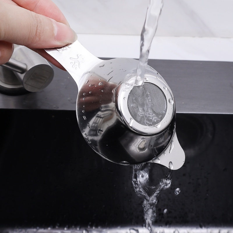 Jus Susu Kedelai Saringan Screen Reusable Tea Making Tool Mesh Padat Saringan Ampas Kopi Stainless Steel Binaural Tea Filter Saringan Sisa Anggur Cepat Merata