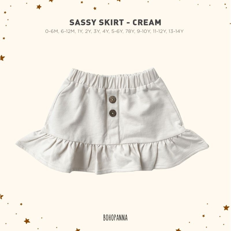 Sassy Skirt Bohopanna New B46 / Rok Anak Perempuan / Rok Anak Perempuan Polos / Rok Anak Perempuan Katun