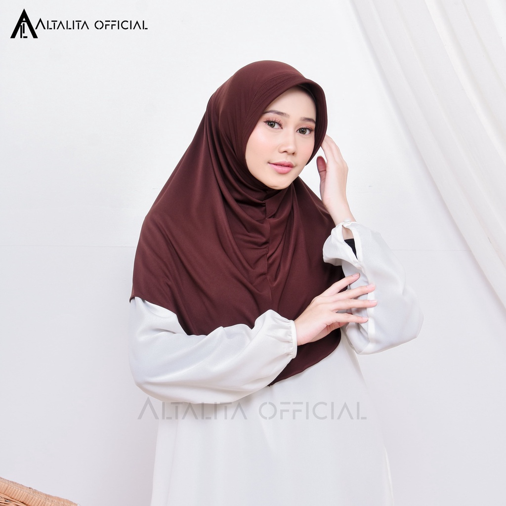 Altalita - Bergo Hamidah Sport Menutupi Dada Bahan Jersey Spandek High Quality Pad