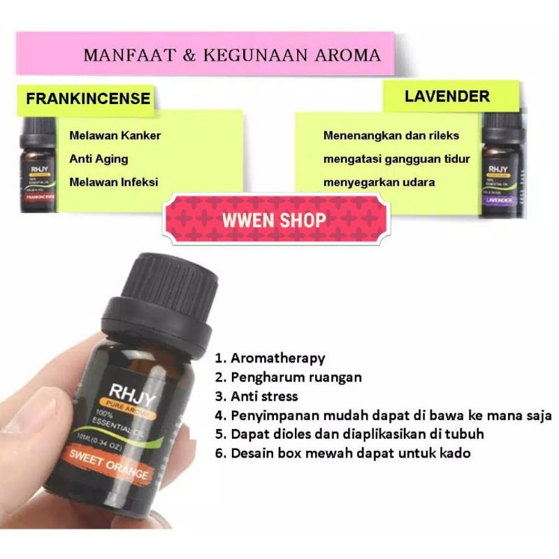 Essential Oil Aroma  Paket 14 IN 1 Aromatherapy Essential OIL BASE MINYAK DIFFUSER ORIGINAL