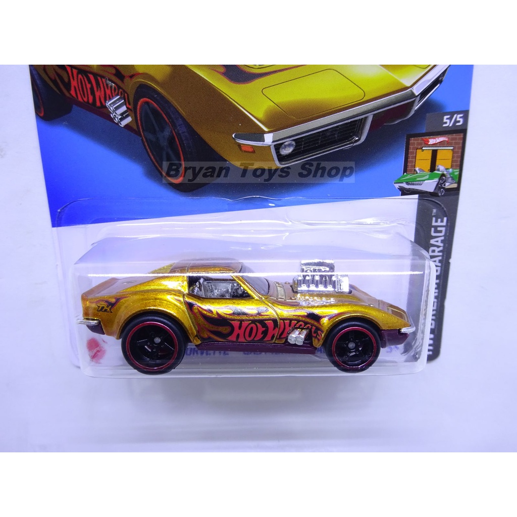 HOTWHEELS SUPER TREASURE HUNT BAN KARET 68 CORVETTE GAS MONKEY GARAGE