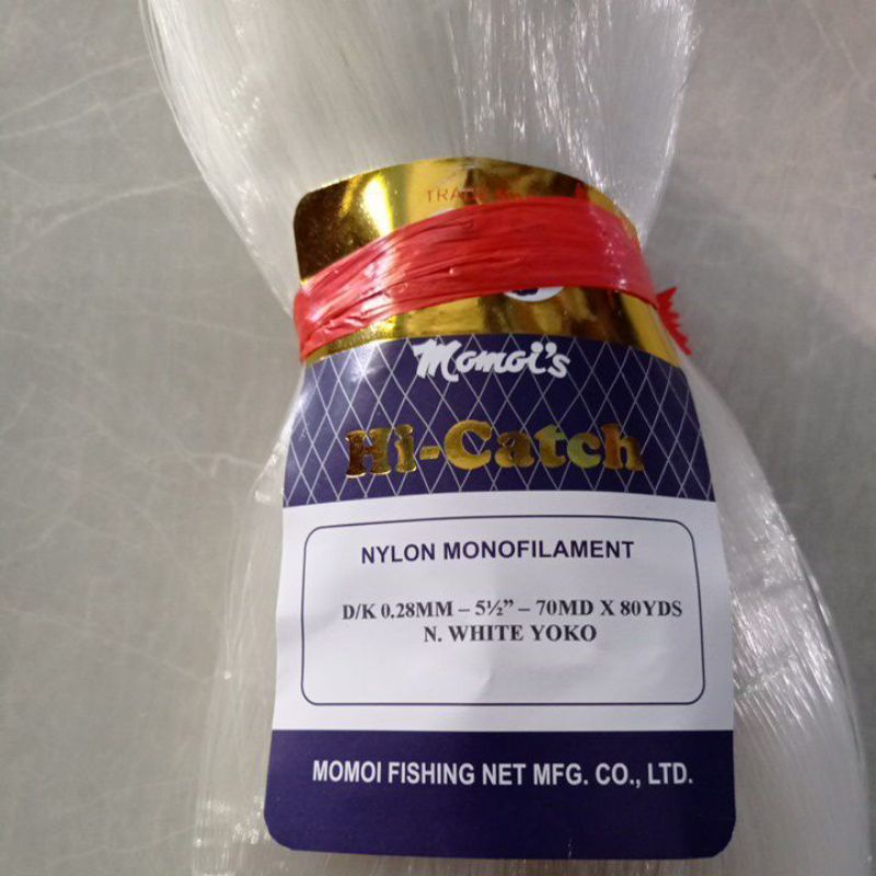 Jaring ikan momoi 0.28 5½ 70md/80yds yoko jaring ikan senar jaring ikan bawal jaring ikan momoi jari