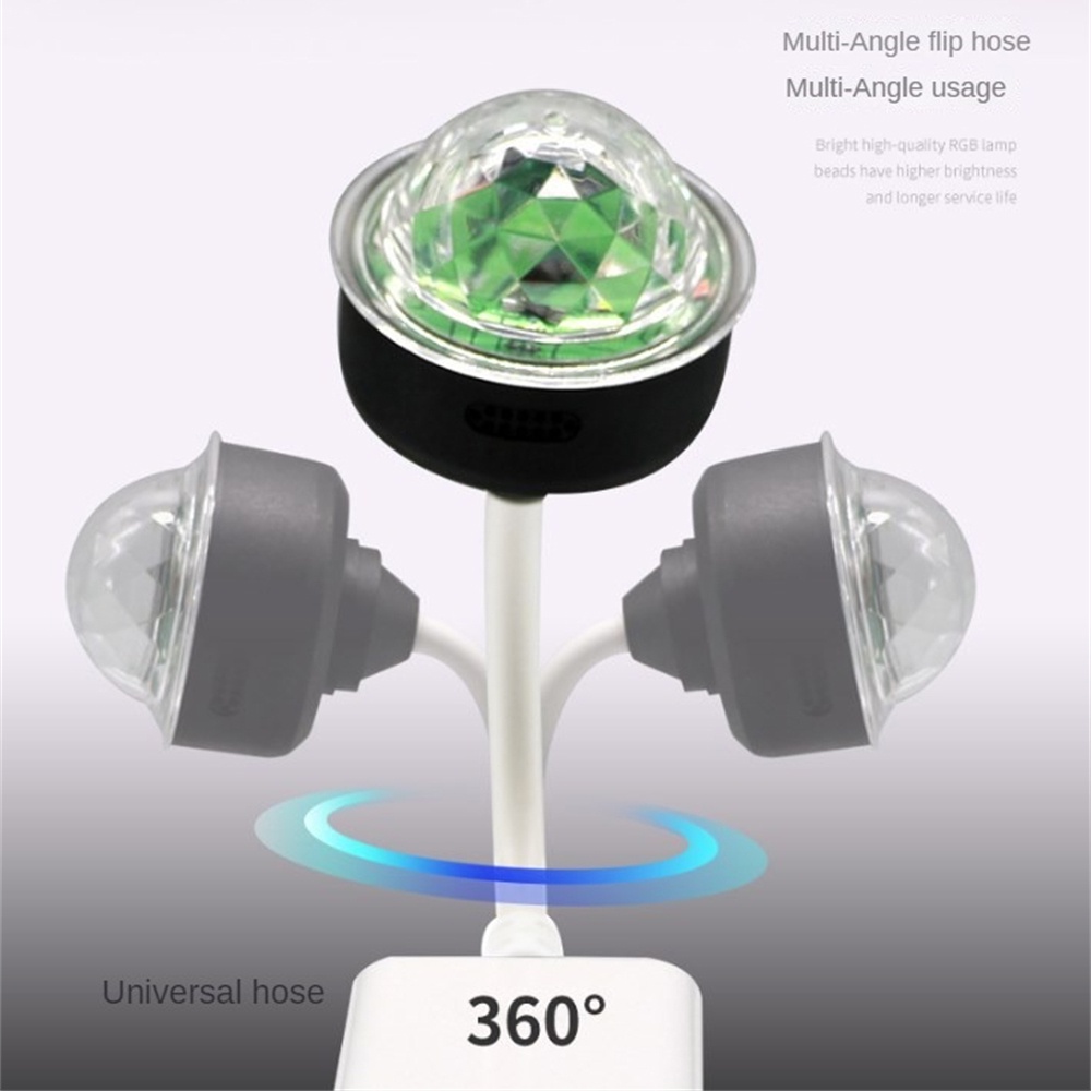 Light Lampu Sorot Led Warna-warni Usb Lampu Sorot Pesta Dj Lampu Sorot Bola Ajaib Lampu Mobil Suasana Ponsel Lampu Bar Klub Lampu Efek Panggung