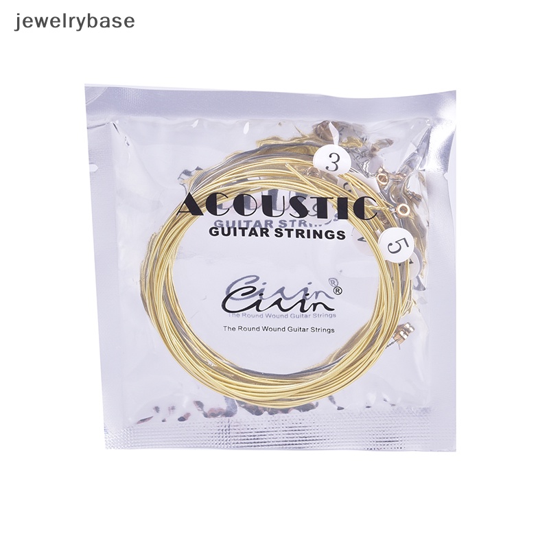 [jewelrybase] 6pcs/set Senar Gitar Akustik Universal Kuningan Hexagonal Steel Core Strings Untuk Butik