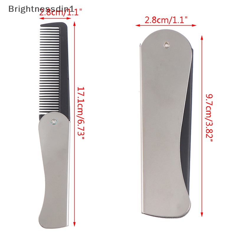 [Brightnessdin1] Sikat Sisir Rambut Portable Foldable Massage Hair Comb Alat Penata Rambut Lipat Butik