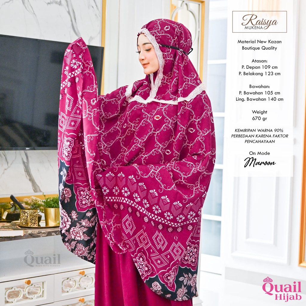 Raisya Mukena Exclusive Quail Hijab Mukena Quail Mukena Seserahan Kualitas Butik Raisya Quail Grosir Hijab