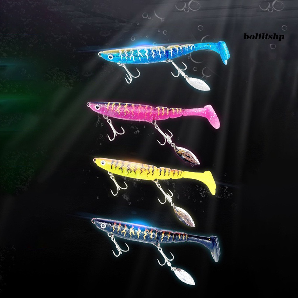 Bo-13cm/35g Lure Umpan 3D Simulasi Fisheye Tampilan Realistis T-Tail Desain Fleksibel Warna Terang Sangat Simulasi Bionic Soft Bait Fishing Lure Gadget Untuk Pecinta Memancing