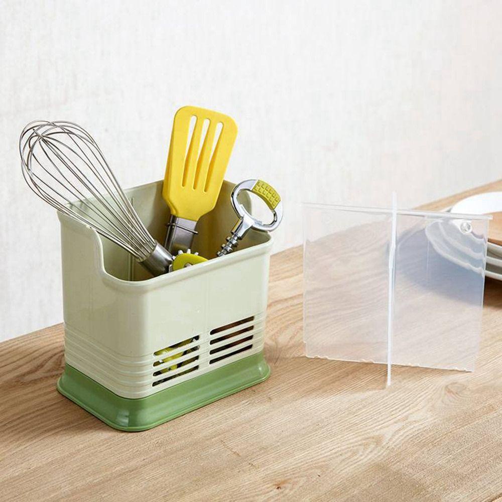 [Elegan] Sendok Garpu Rak Peralatan Makan Plastik Tahan Lama Rak Partisi Hollow Meja Cutlery Organizer