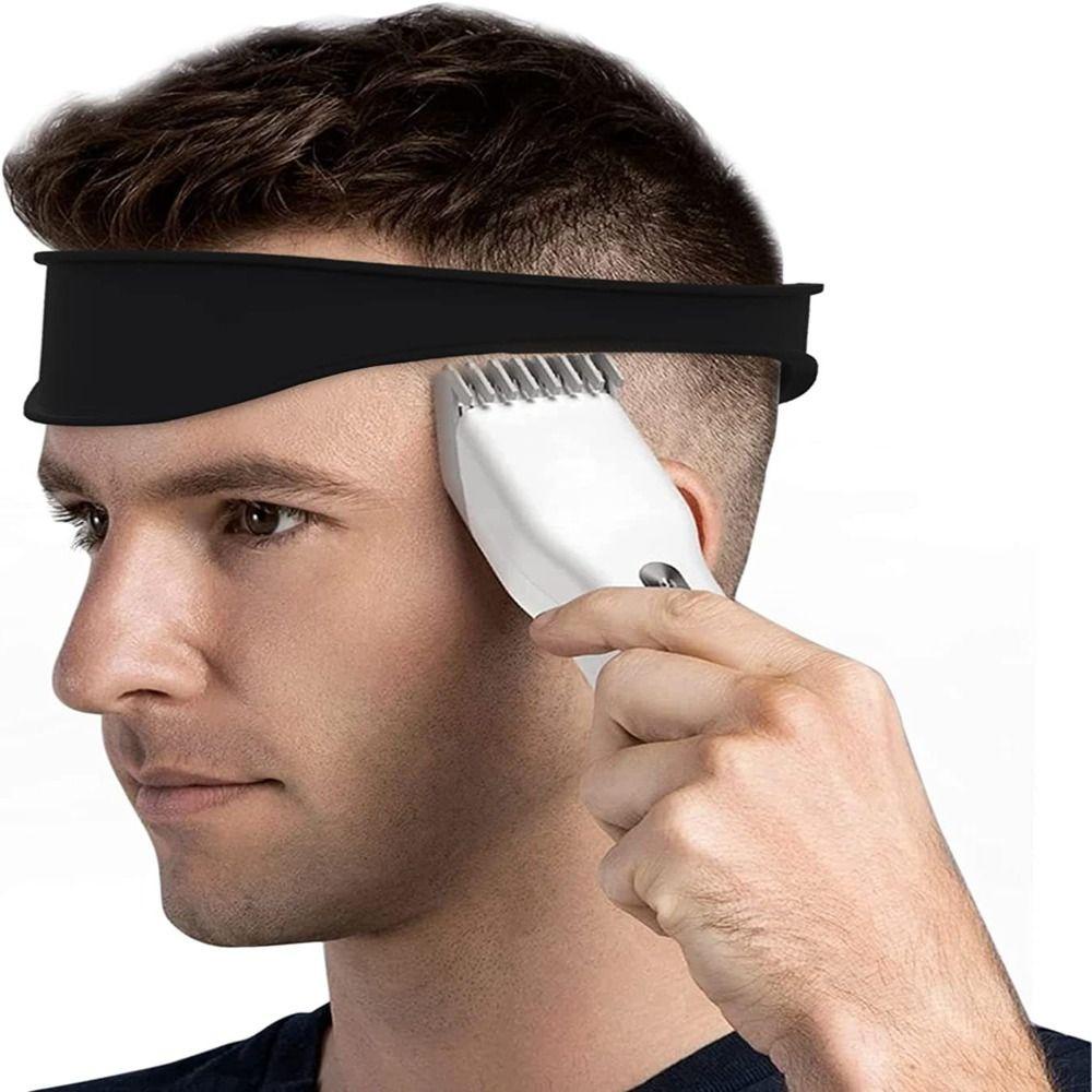 Needway Sabuk Silikon Melar Untuk Potong Rambut Rumah Model Melengkung Headband Hair Cutting Guide
