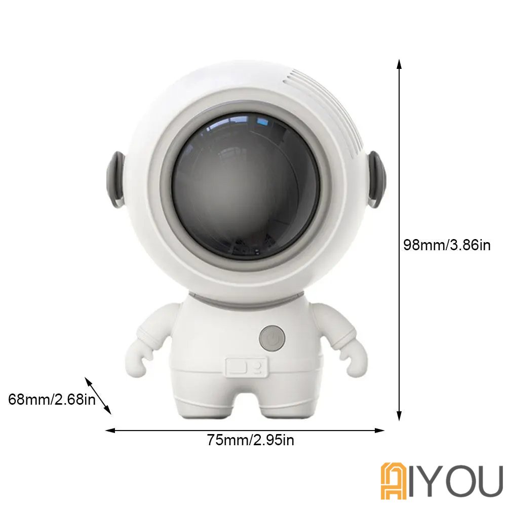 Kipas Angin Mini Small Fan Lazy Outdoor Astronot Kipas Leher Gantung Spaceman Karakter USB Charger Portabel