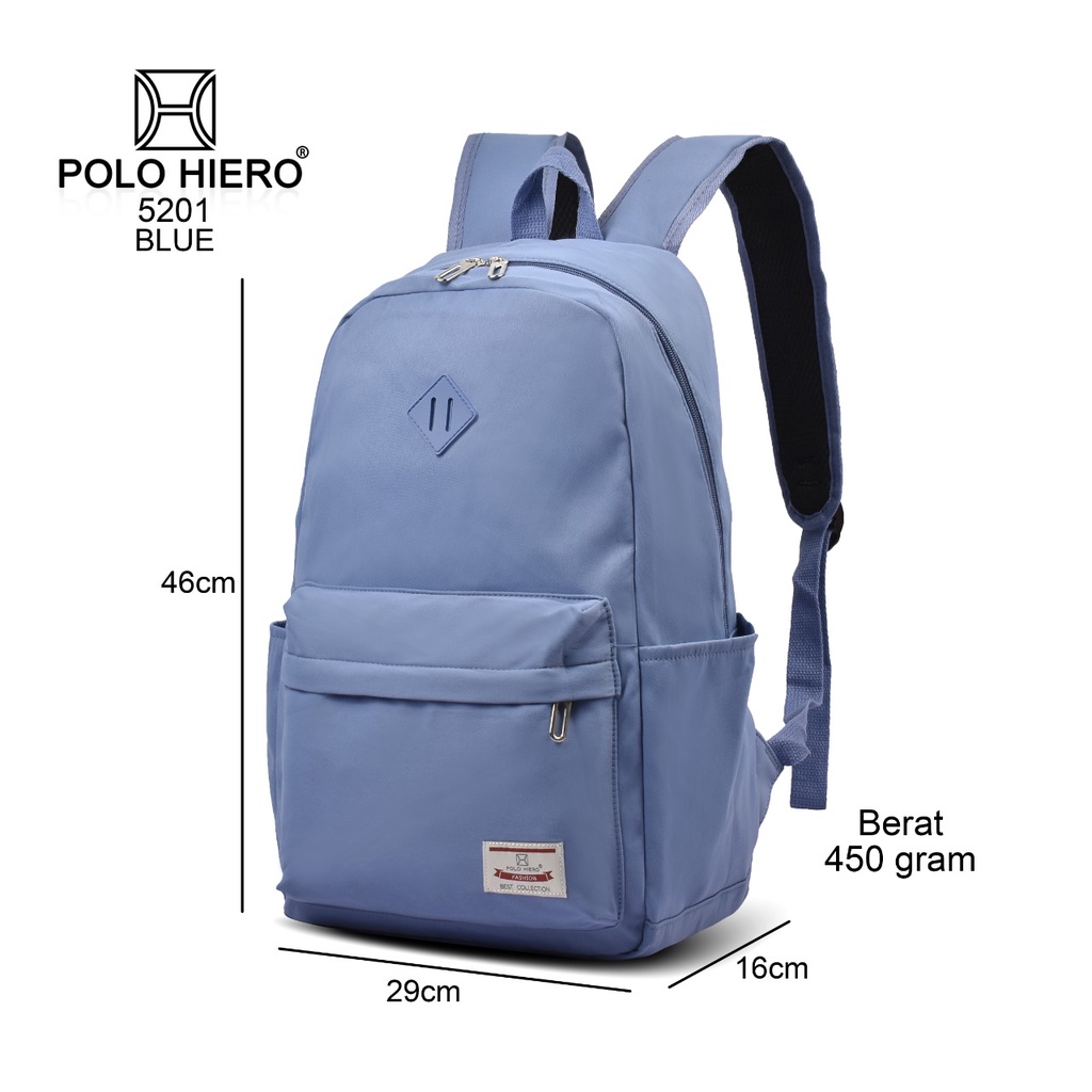 Tas Sekolah Polo Hiero 5201 Tas Wanita Import Tas Ransel Fashion Tas Punggung Kerja Tas Kuliah