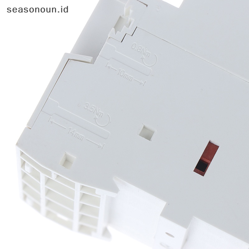 Seasonoun 4P 63A 2NC 2NO 220V 400V~50/60HZ Din rail Kontaktor ac Rumah Tangga  .