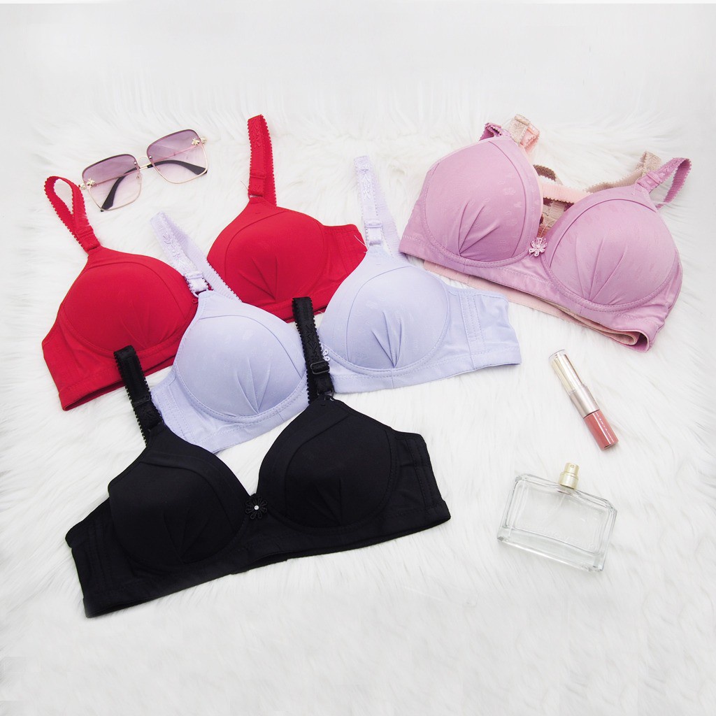 BH Bra BUSA PREMIUM TIPIS TANPA KAWAT CUP SETARA B - C KAIT / KANCING 3 size 36-42B ART OIMO IMPORT 