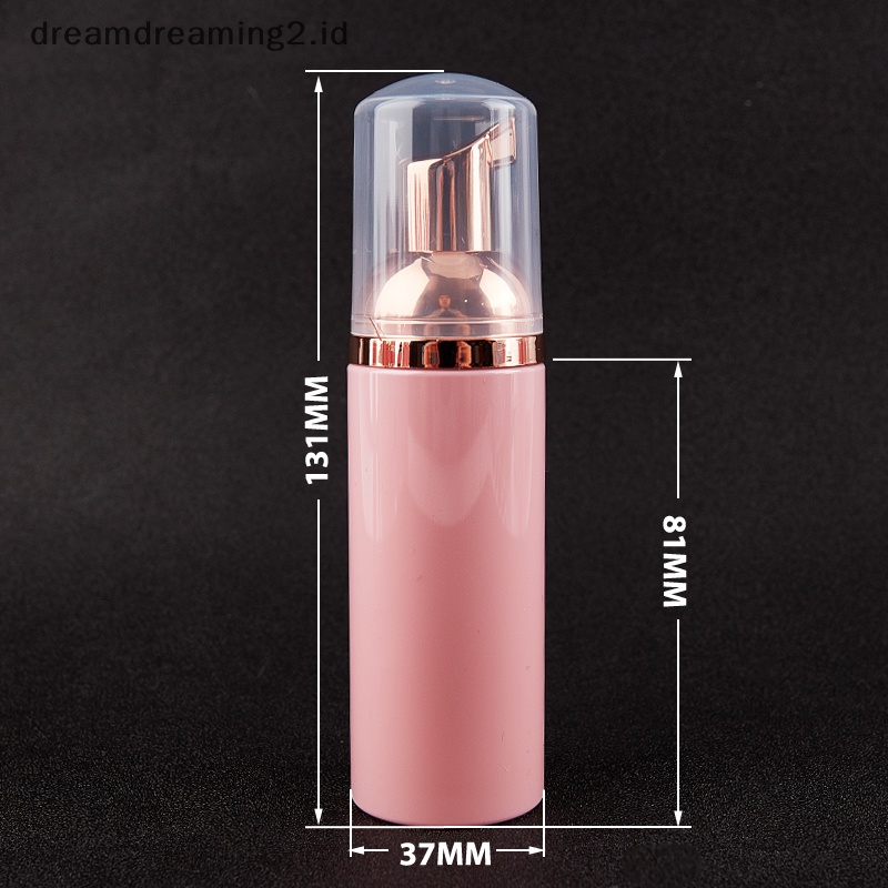 (drea) Botol Pump Foam Plastik 50ml Pink Botol Kosmetik Pembersih Bulu Mata Wajah Kosong//