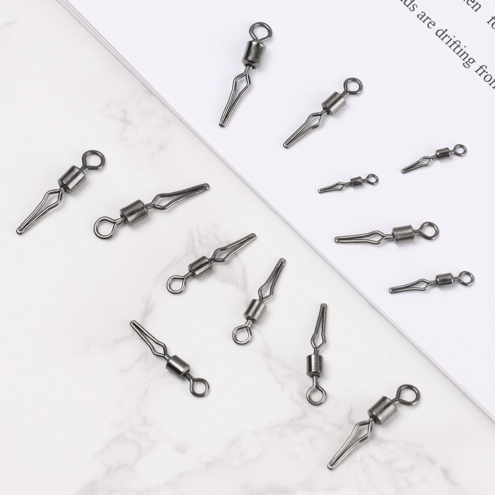Lanfy Putar Dengan Klip Garis Samping 100pcs Kekuatan Penarikan Kuat Gaya Amerika Sub Penjepit Aksesoris Dengan Snap Rotating Swivel Fishline Clamp