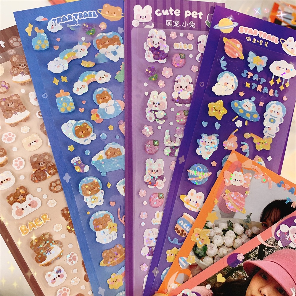 Momo Sauce Cartoon Sticker Set Untuk Jurnal Dekorasi Dan Hadiah Stiker Pet Anti Air Di Gift Box Menggemaskan