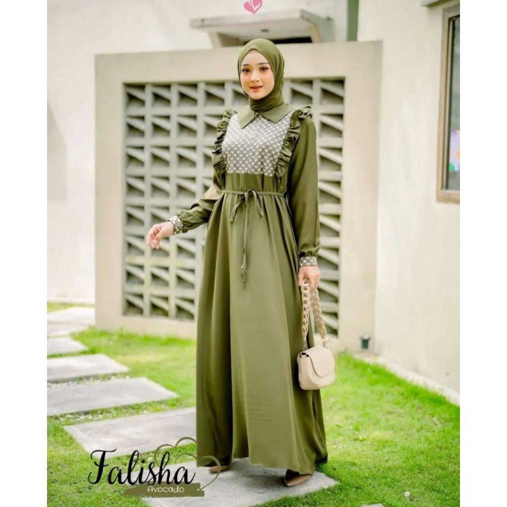 Gamis viral l Falisha Dress Um l Gamis Kondangan l Elegan l Murah l Dress Seragaman