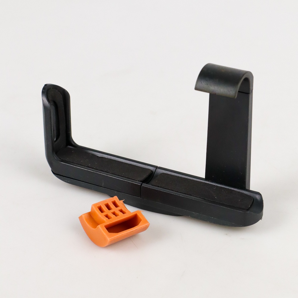 YGRETTE - Universal Holder L Clamp Orange Flip for Smartphone up to 6 Inch - Black