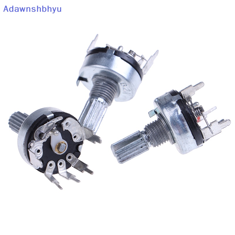 Adhyu 5Pcs RV17 Dengan Potensio Saklar B1K 2K 5K 10K 20K 50K Handle Panjang 15mm 5Pin Switch Karbon Film Potensiometer ID