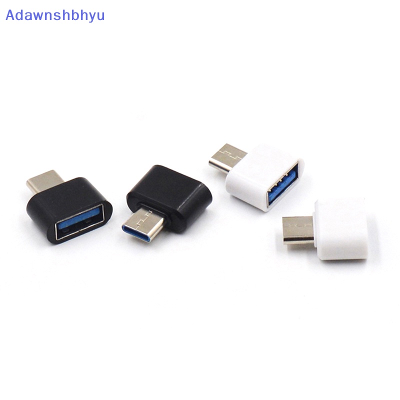 Adhyu 2pcs Adaptor Data Converter OTG USB Tipe C Male To USB 2.0 Female Untuk ID Telepon