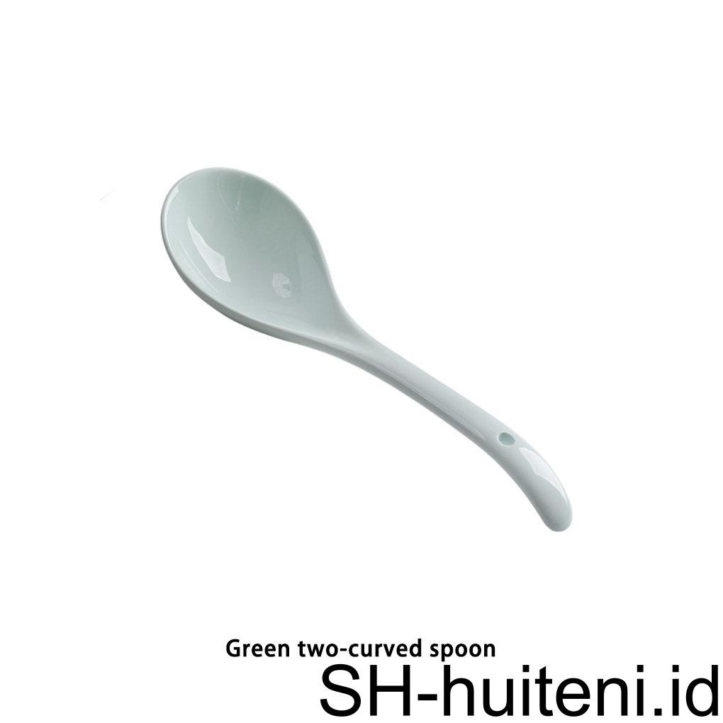 Sendok Keramik Makan Halus Peralatan Makan Makan Sendok Sup Kokoh Alat Makan Restoran Rumah Tangga Home