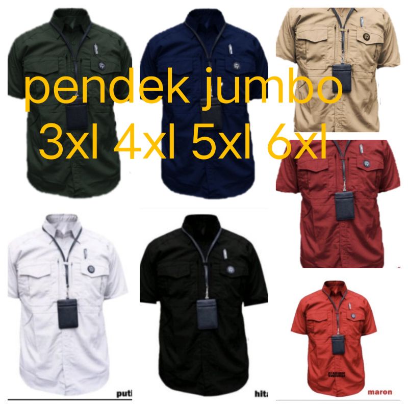 kemeja mtac pendek jumbo