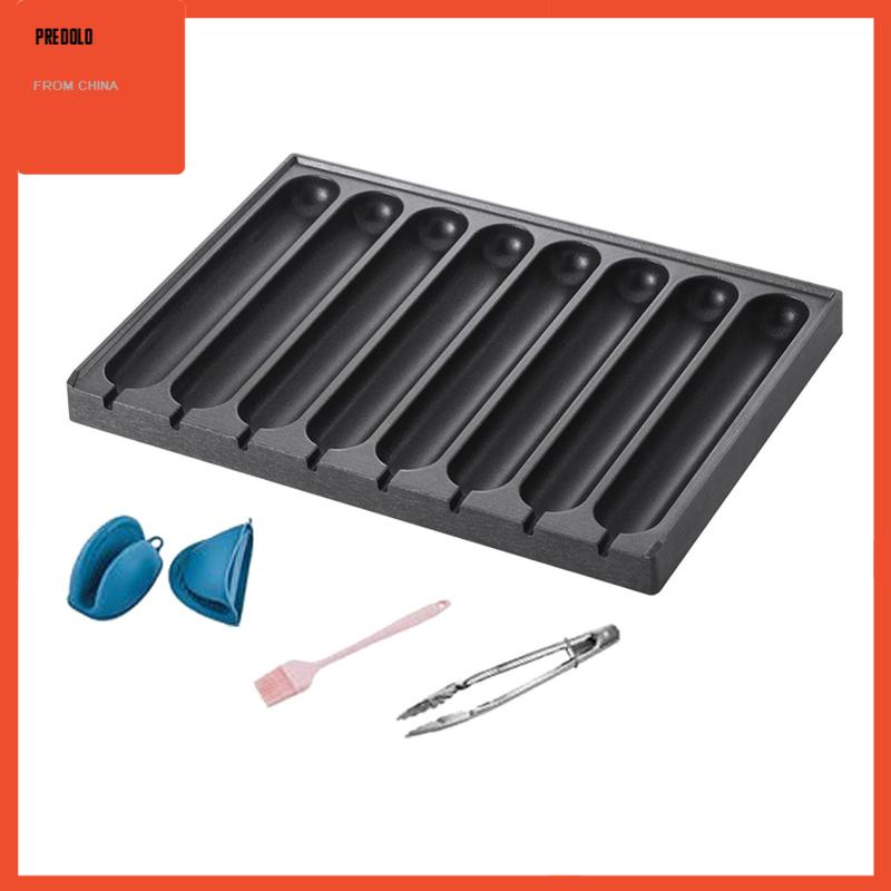 [Predolo] Panggangan Sosis Cooker Nonstick Rectangle Grill Pan Untuk Memasak Di Luar Ruangan