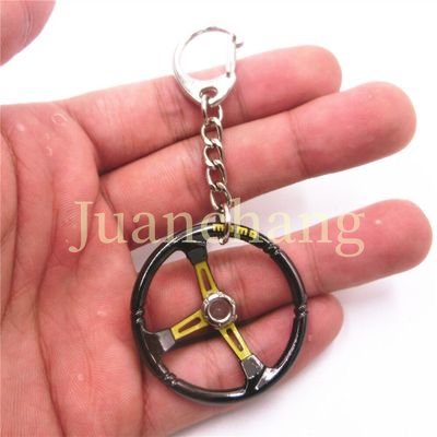 Car Racing Wheel Steering Alloy Zinc Keychain Mini Fob Pendent keyring Key U4F6 Novelty Gantungan Kunci Setir Mobil keyring keyfob Zinc Alloy Gantungan Kunci ring Key Fob Pendant