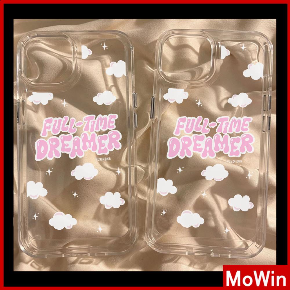 For iPhone 14 Pro Max iPhone Case Clear Case TPU Soft Case Shockproof Plating Button Pink Cute Clouds Compatible with iPhone 13 Pro max 12 Pro Max 11 xr xs max 7Plus 8Plus