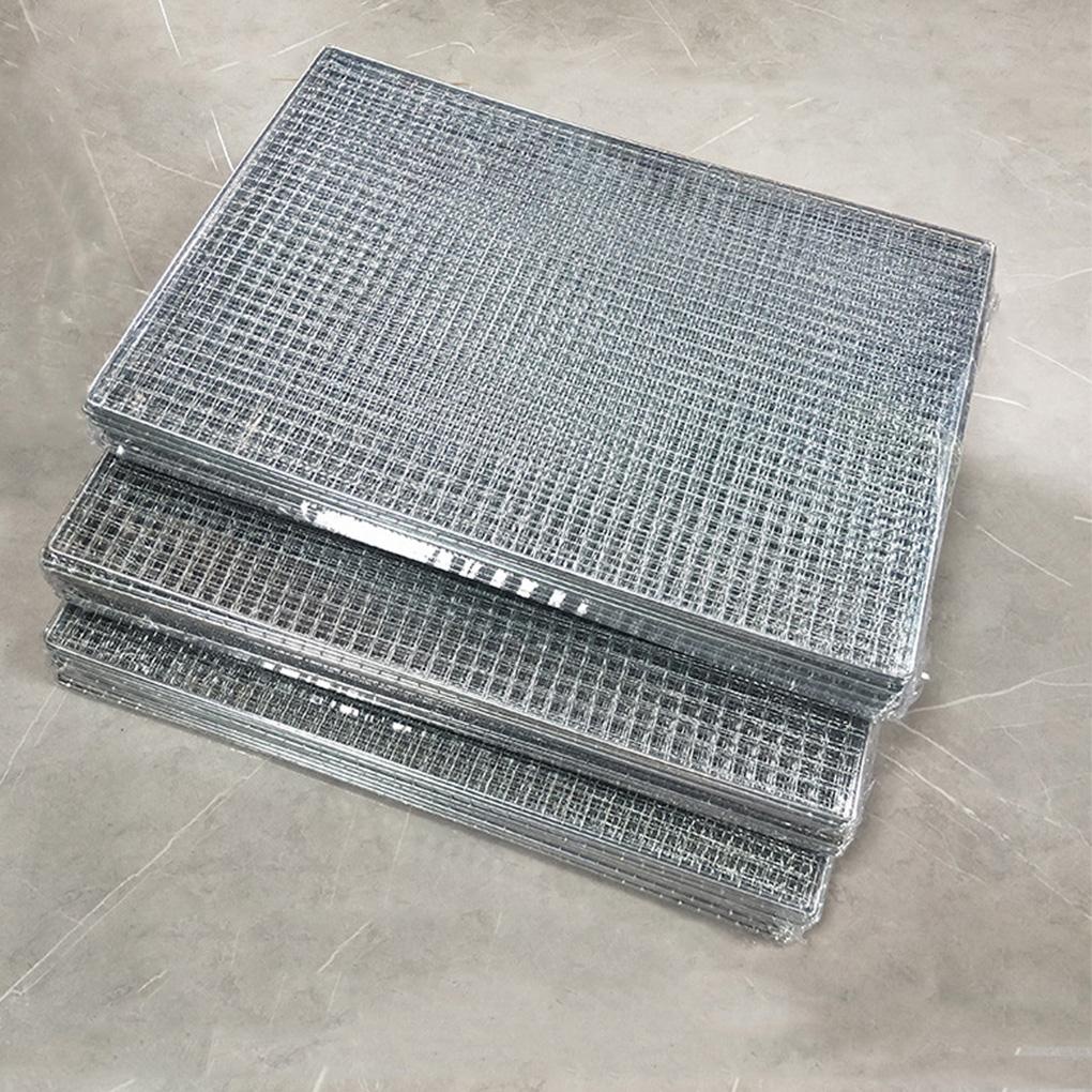 Panggangan Barbekyu Anti Lembab Dicuci Reusable Portable Persegi Panjang Anti Karat BBQ Piknik Grill Jaring Aksesoris