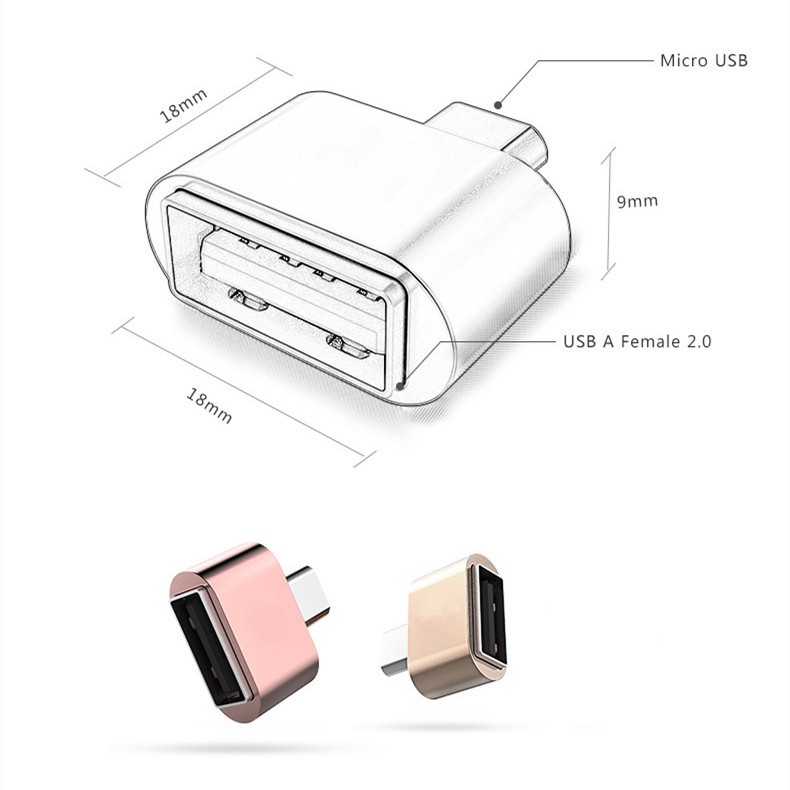 Adaptor Multi Fungsi Micro To USB 2.0 Mini OTG Untuk Hp Android